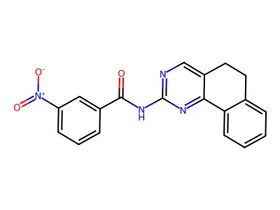 N-(5,6-dihydrobenzo[h]quinazolin-2-yl)-3-nitrobenzenecarboxamide structure
