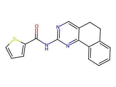 N-(5,6-dihydrobenzo[h]quinazolin-2-yl)-2-thiophenecarboxamide structure