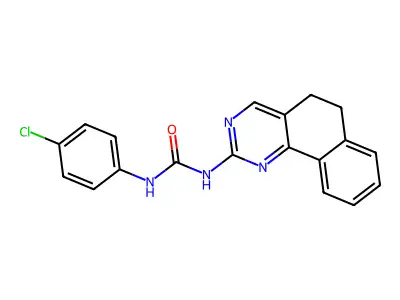 N-(4-chlorophenyl)-N'-(5,6-dihydrobenzo[h]quinazolin-2-yl)urea structure