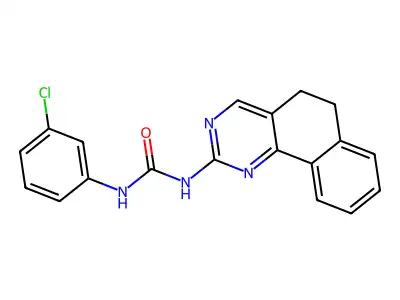 N-(3-chlorophenyl)-N'-(5,6-dihydrobenzo[h]quinazolin-2-yl)urea structure