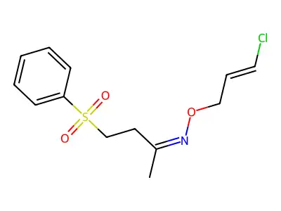 4-(benzenesulfonyl)-N-(3-chloroprop-2-enoxy)butan-2-imine structure