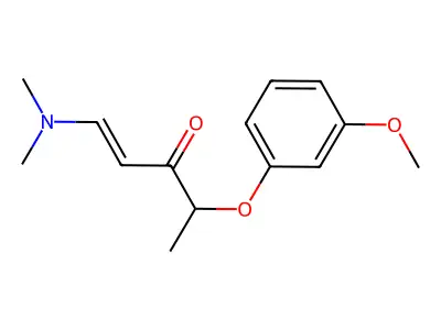 1-(Dimethylamino)-4-(3-methoxyphenoxy)pent-1-en-3-one structure