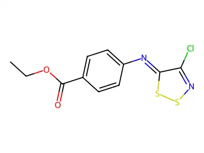 ethyl 4-[(4-chloro-5H-1,2,3-dithiazol-5-yliden)amino]benzenecarboxylate structure