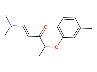 1-(Dimethylamino)-4-(3-methylphenoxy)pent-1-en-3-one structure