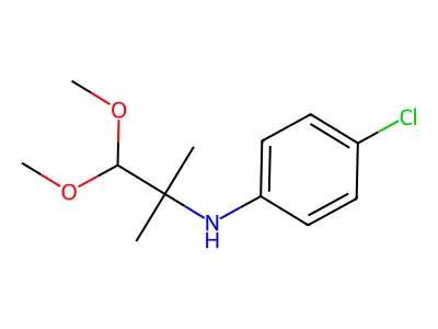 4-chloro-N-(1,1-dimethoxy-2-methylpropan-2-yl)aniline structure