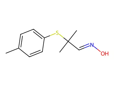 N-[2-methyl-2-(4-methylphenyl)sulfanylpropylidene]hydroxylamine structure