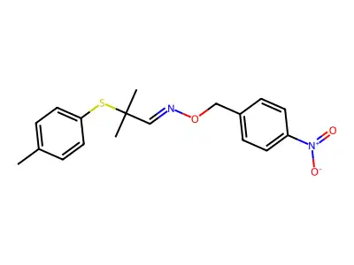 2-methyl-2-(4-methylphenyl)sulfanyl-N-[(4-nitrophenyl)methoxy]propan-1-imine structure