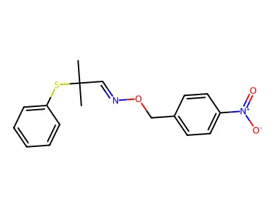 2-methyl-N-[(4-nitrophenyl)methoxy]-2-phenylsulfanylpropan-1-imine structure