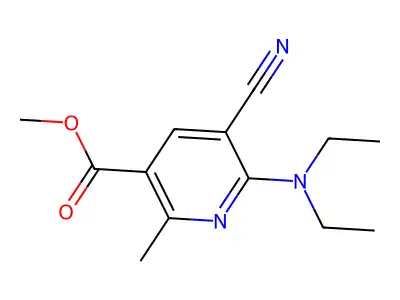Methyl 5-cyano-6-(diethylamino)-2-methylnicotinate structure