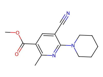 Methyl 5-cyano-2-methyl-6-piperidinonicotinate structure