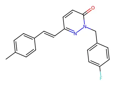 2-[(4-Fluorophenyl)methyl]-6-[2-(4-methylphenyl)ethenyl]pyridazin-3-one structure