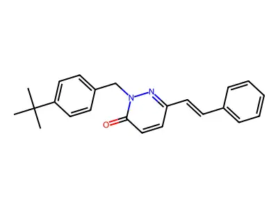 2-[(4-tert-Butylphenyl)methyl]-6-(2-phenylethenyl)pyridazin-3(2H)-one structure