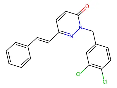 2-[(3,4-Dichlorophenyl)methyl]-6-(2-phenylethenyl)pyridazin-3-one structure