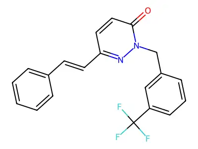 6-(2-Phenylethenyl)-2-[[3-(trifluoromethyl)phenyl]methyl]pyridazin-3-one structure