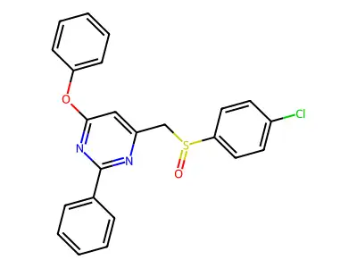 4-[(4-Chlorophenyl)sulfinylmethyl]-6-phenoxy-2-phenylpyrimidine structure