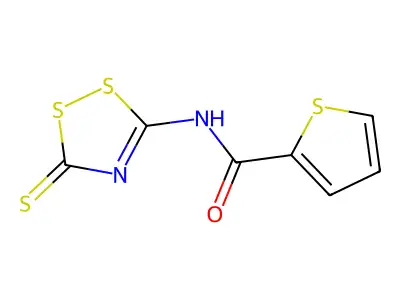 N-(3-Thioxo-3H-1,2,4-dithiazol-5-yl)-2-thiophenecarboxamide structure