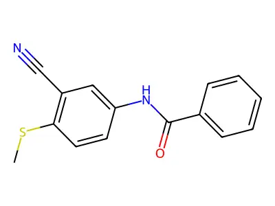 N-[3-cyano-4-(methylsulfanyl)phenyl]benzenecarboxamide structure
