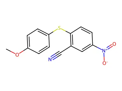 2-[(4-Methoxyphenyl)sulfanyl]-5-nitrobenzenecarbonitrile structure