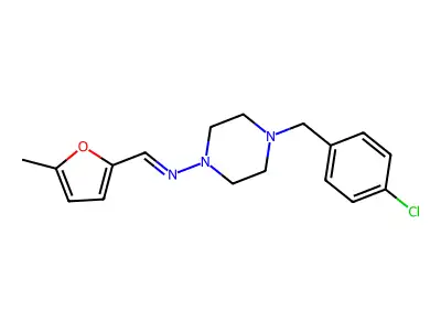 4-(4-Chlorobenzyl)-N-((5-methyl-2-furyl)methylene)-1-piperazinamine structure