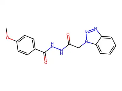 N'-[2-(1H-1,2,3-Benzotriazol-1-yl)acetyl]-4-methoxybenzohydrazide structure