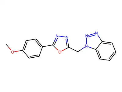 1-{[5-(4-Methoxyphenyl)-1,3,4-oxadiazol-2-yl]methyl}-1H-1,2,3-benzotriazole structure