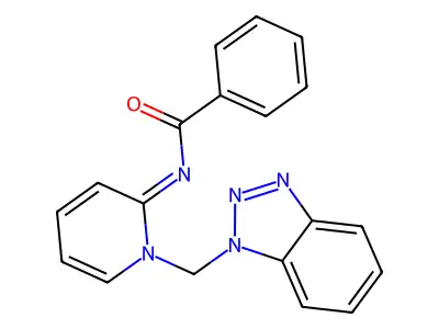 N-[1-(benzotriazol-1-ylmethyl)pyridin-2-ylidene]benzamide structure