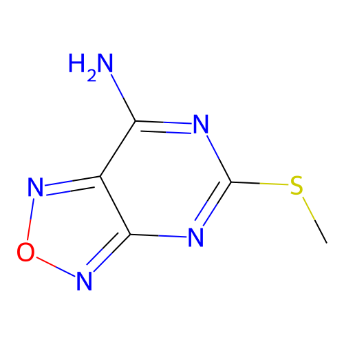 5-Methylthio-7-aminofurazano[3,4-d]pyrimidine structure