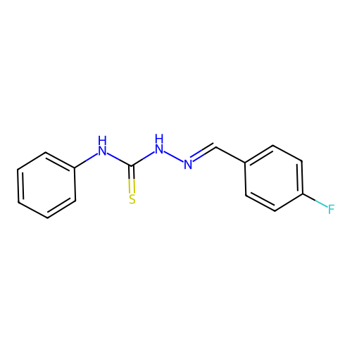 (2E)-2-[(4-Fluorophenyl)methylene]-N-phenylhydrazinecarbothioamide structure