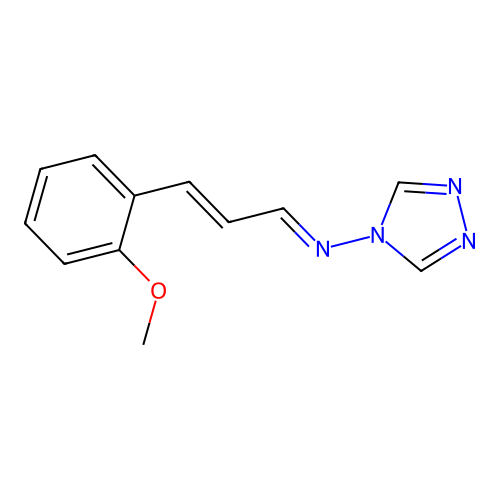 (E)-N-((E)-3-(2-methoxyphenyl)allylidene)-4H-1,2,4-triazol-4-amine structure