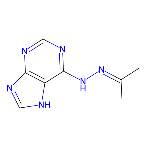 2-Propanone, 2-(9H-purin-6-yl)hydrazone structure