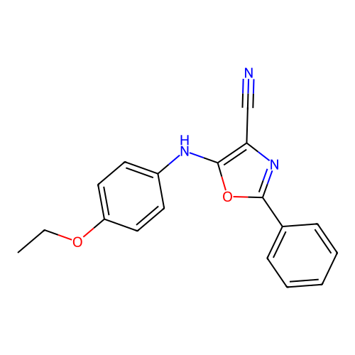 5-[(4-Ethoxyphenyl)amino]-2-phenyl-1,3-oxazole-4-carbonitrile structure