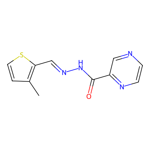 N'-((3-Methyl-2-thienyl)methylene)-2-pyrazinecarbohydrazide structure