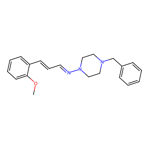 (4-Benzyl-piperazin-1-yl)-[3-(2-methoxy-phenyl)-allylidene]-amine structure