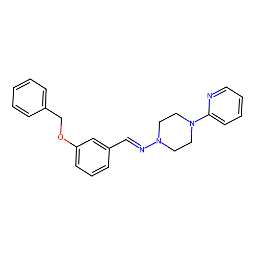 N-(3-(Benzyloxy)benzylidene)-4-(2-pyridinyl)-1-piperazinamine structure