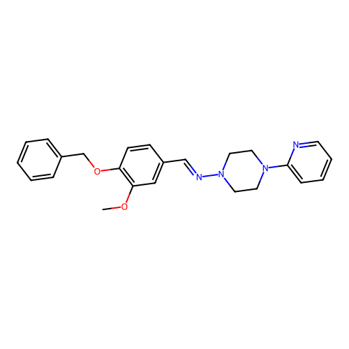 N-(4-(Benzyloxy)-3-methoxybenzylidene)-4-(2-pyridinyl)-1-piperazinamine structure