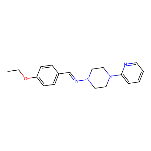 N-(4-Ethoxybenzylidene)-4-(2-pyridinyl)-1-piperazinamine structure