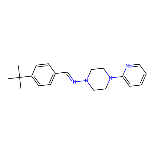 N-(4-Tert-butylbenzylidene)-4-(2-pyridinyl)-1-piperazinamine structure