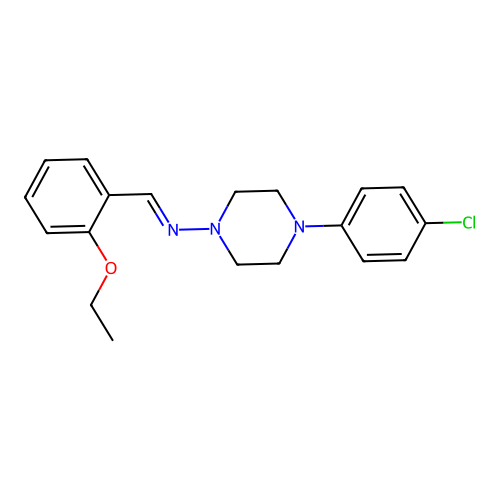 (4-(4-Chloro-phenyl)-piperazin-1-YL)-(2-ethoxy-benzylidene)-amine structure