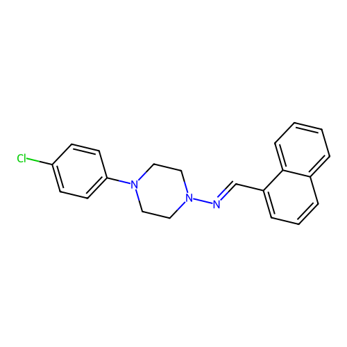 (4-(4-Chloro-phenyl)-piperazin-1-YL)-naphthalen-1-ylmethylene-amine structure