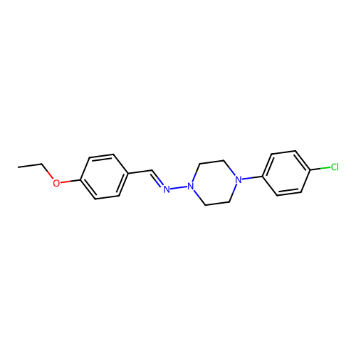 (4-(4-Chloro-phenyl)-piperazin-1-YL)-(4-ethoxy-benzylidene)-amine structure