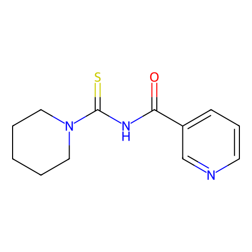 N-(Piperidine-1-carbothioyl)-nicotinamide structure