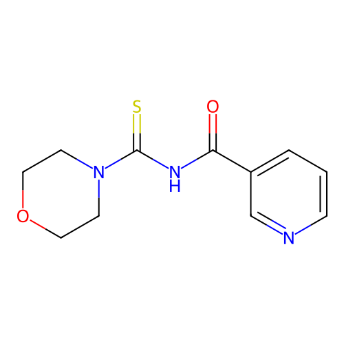N-(morpholin-4-ylcarbonothioyl)pyridine-3-carboxamide structure