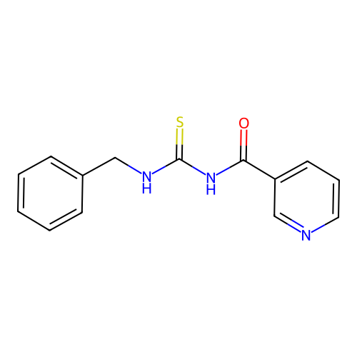 N-(benzylcarbamothioyl)pyridine-3-carboxamide structure