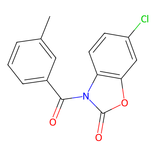 6-chloro-3-[(3-methylphenyl)carbonyl]-1,3-benzoxazol-2(3H)-one structure