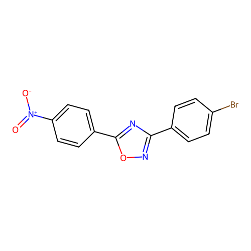 3-(4-Bromophenyl)-5-(4-nitrophenyl)-1,2,4-oxadiazole structure