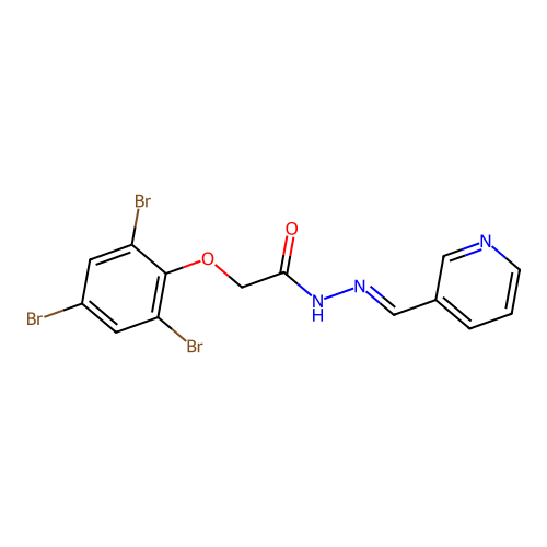 N'-[(E)-pyridin-3-ylmethylidene]-2-(2,4,6-tribromophenoxy)acetohydrazide structure