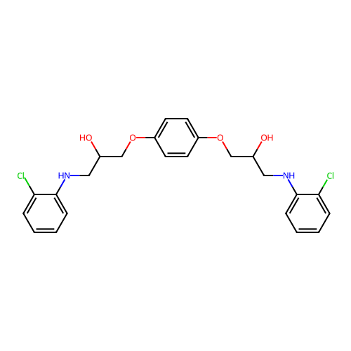 3,3'-(1,4-Phenylenebis(oxy))bis(1-((2-chlorophenyl)amino)propan-2-ol) structure