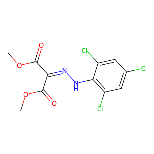 Dimethyl 2-[(2,4,6-trichlorophenyl)hydrazono]malonate structure