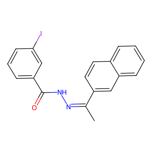 3-iodo-N'-[1-(2-naphthyl)ethylidene]benzohydrazide structure