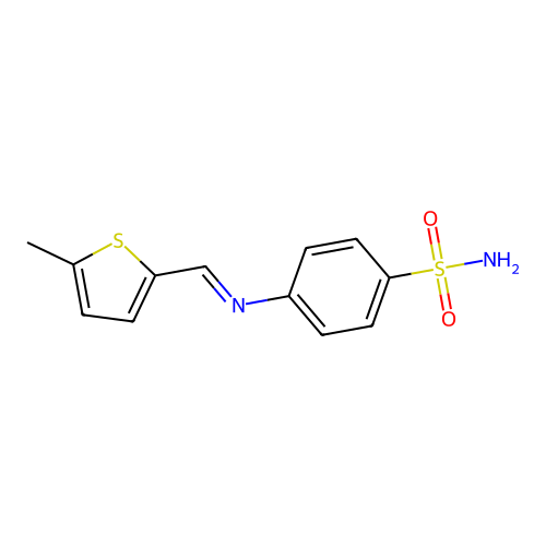 4-[(5-Methylthiophen-2-yl)methylideneamino]benzenesulfonamide structure